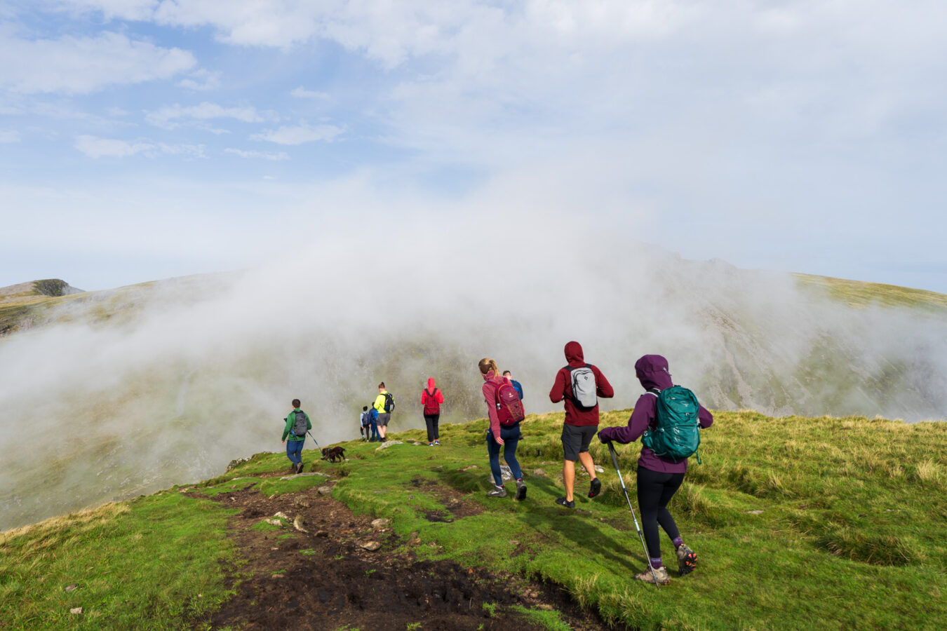 Hikers near the top of Cadair Idris