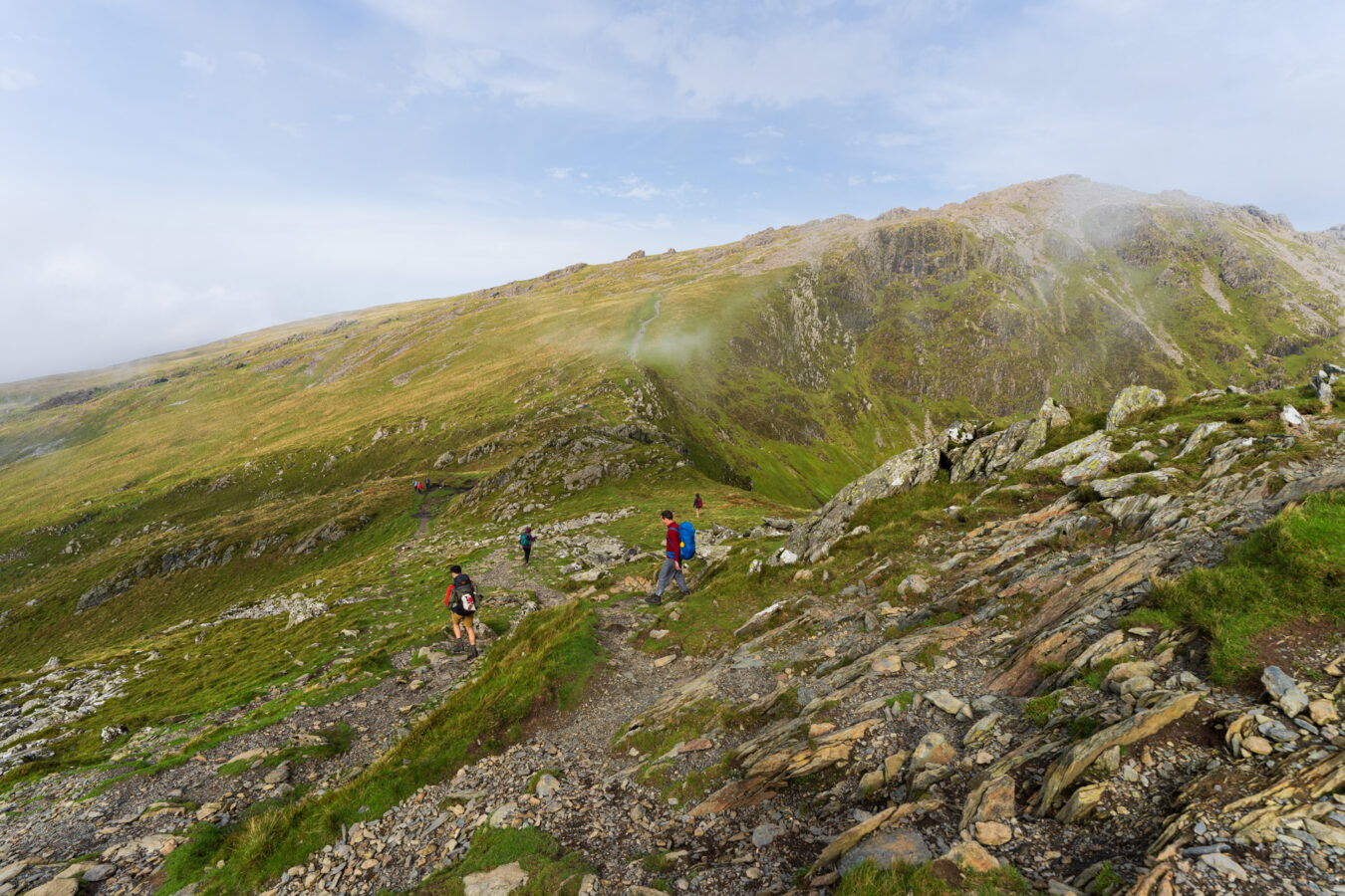 Hikers up the mountain