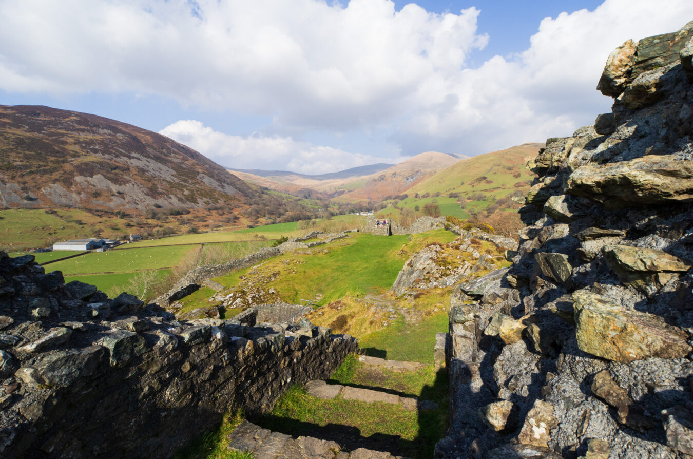 Hills and valley viewed from Castell Y Bere