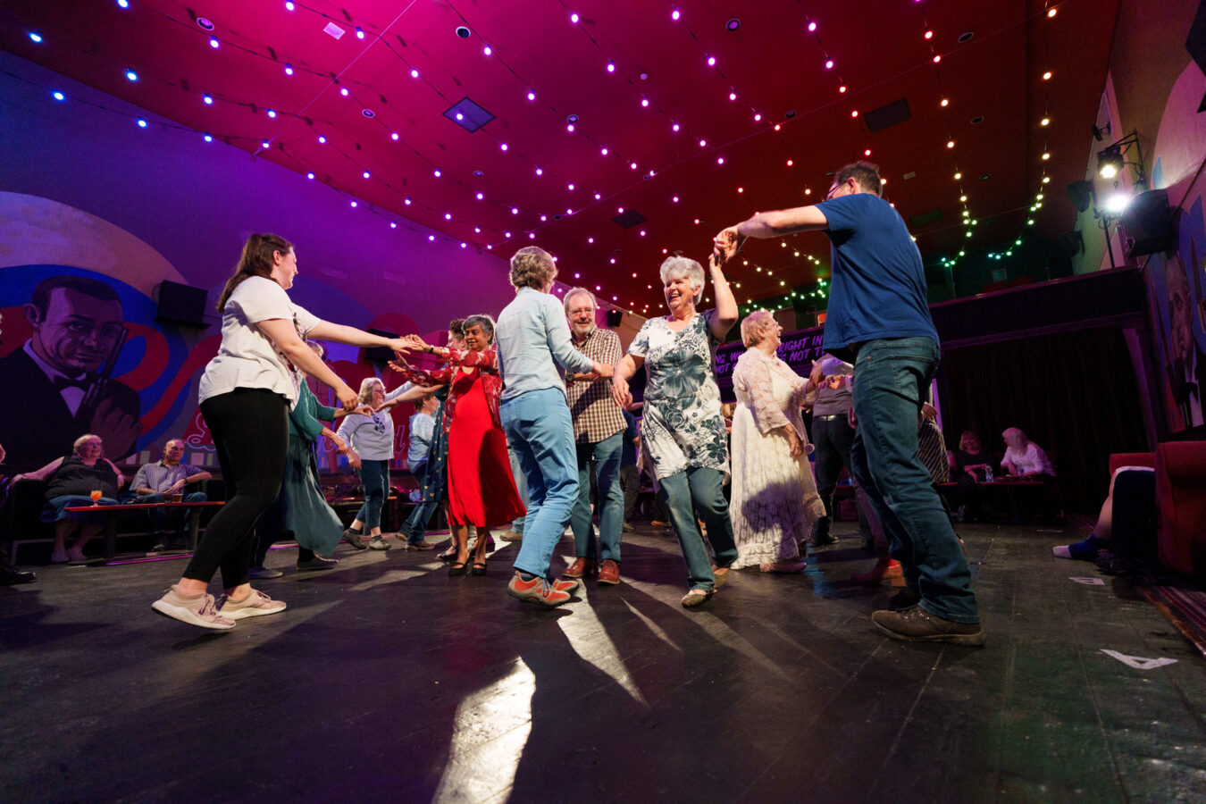 People dancing in the main hall.