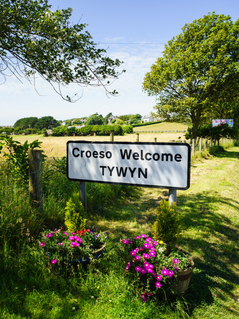 Welcome sign in Tywyn