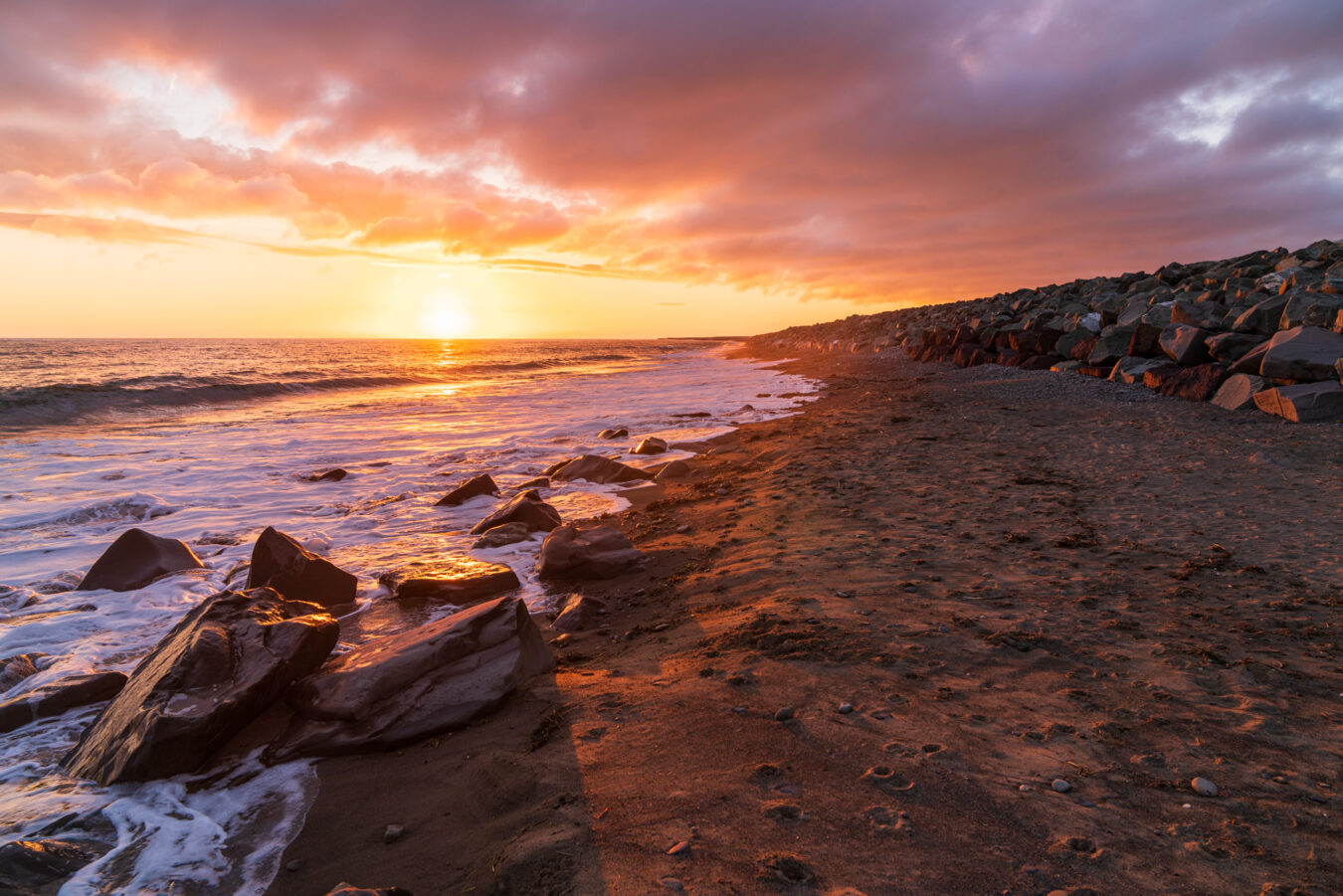 Tywyn beach sunset