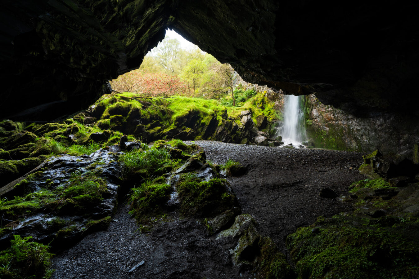 Hidden waterfall in Nant Gwernol