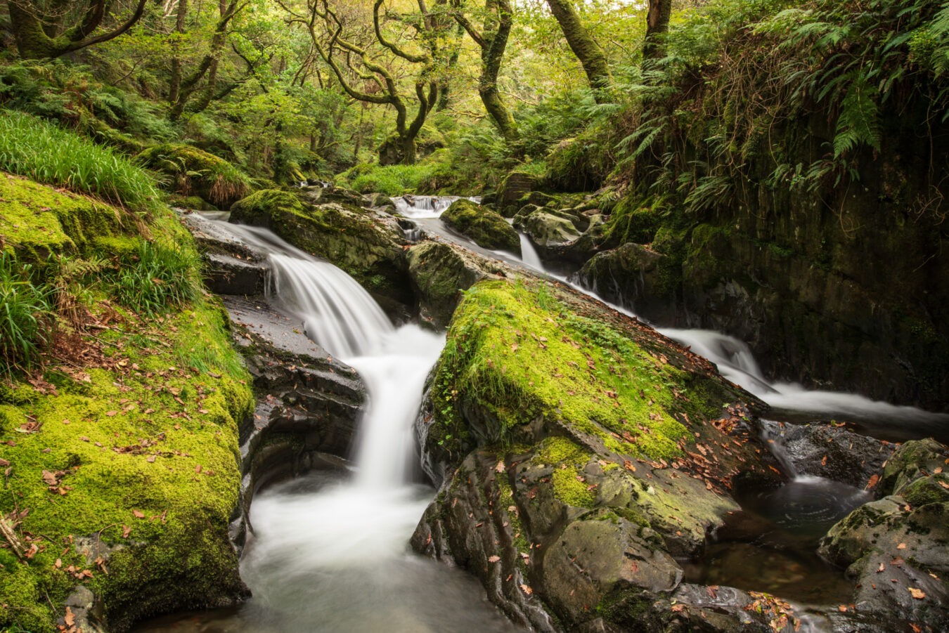 Long exposure waterfalls in Nant Gwernol