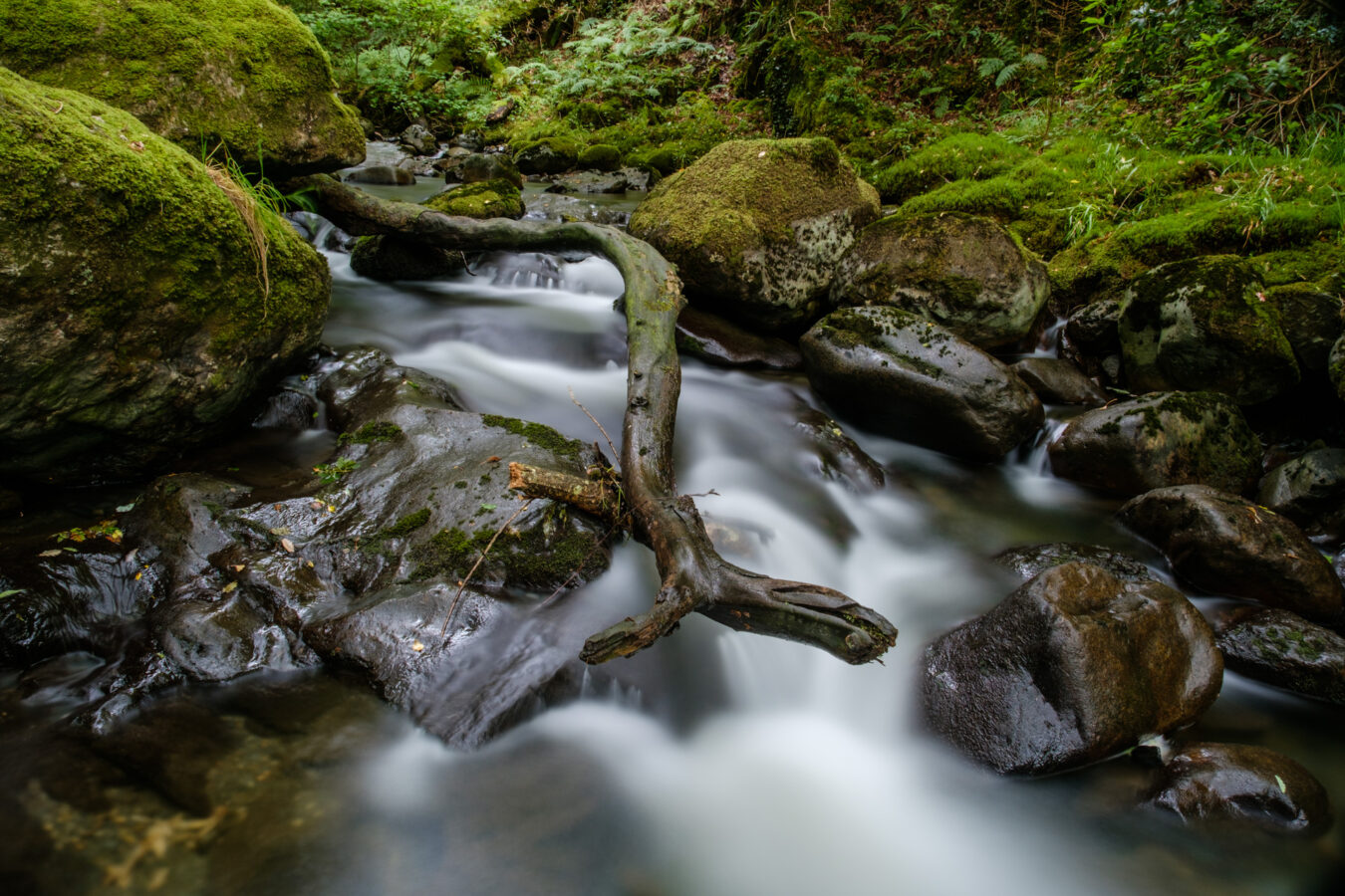 Long exposure waterfalls in Nant Gwernol