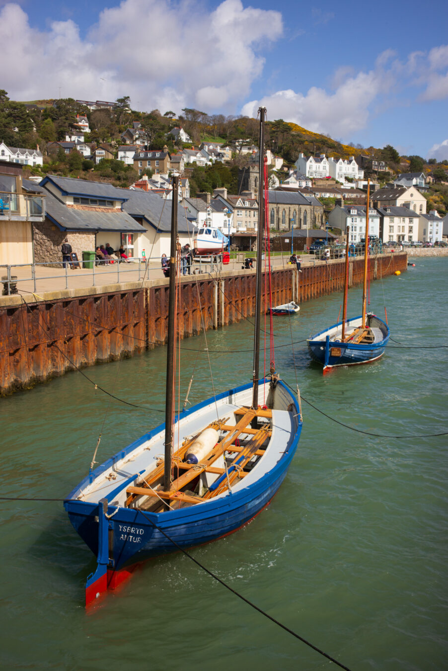 Sailboats in the Aberdyfi harbour