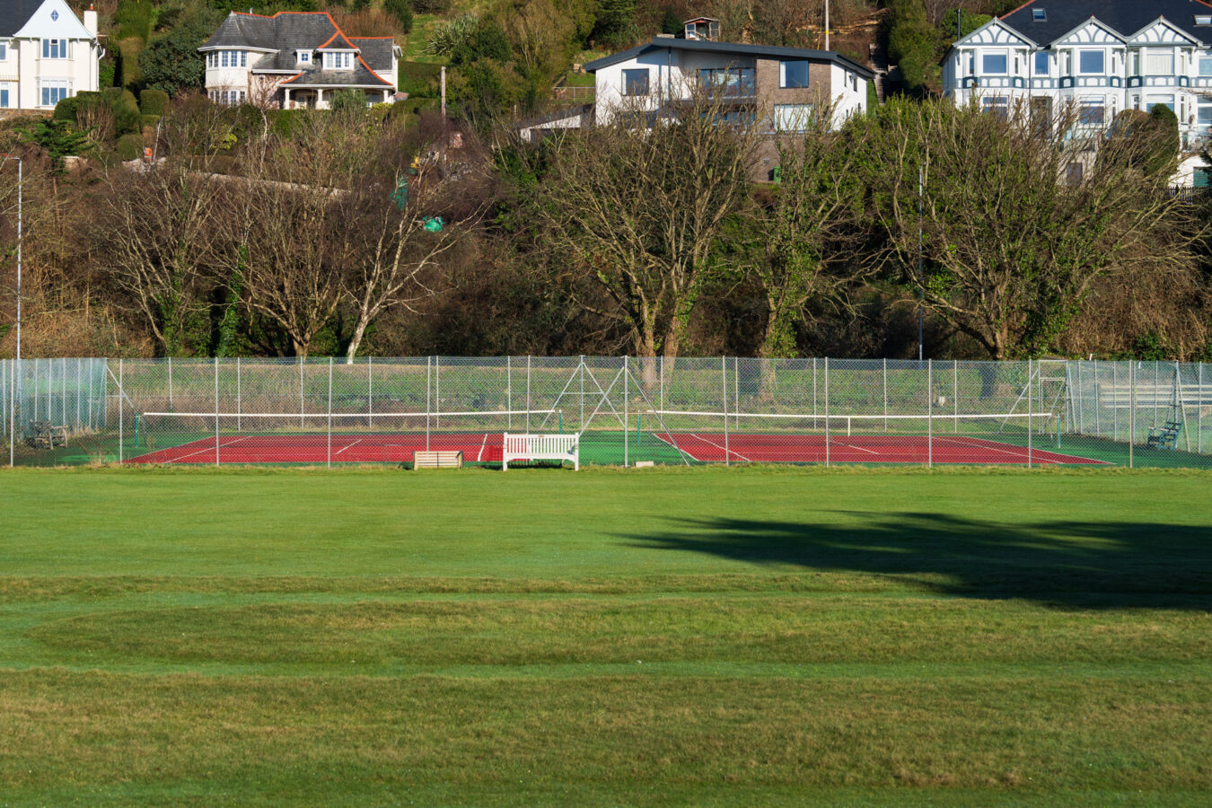 Tennis court at the Bowls Club in Aberdyfi