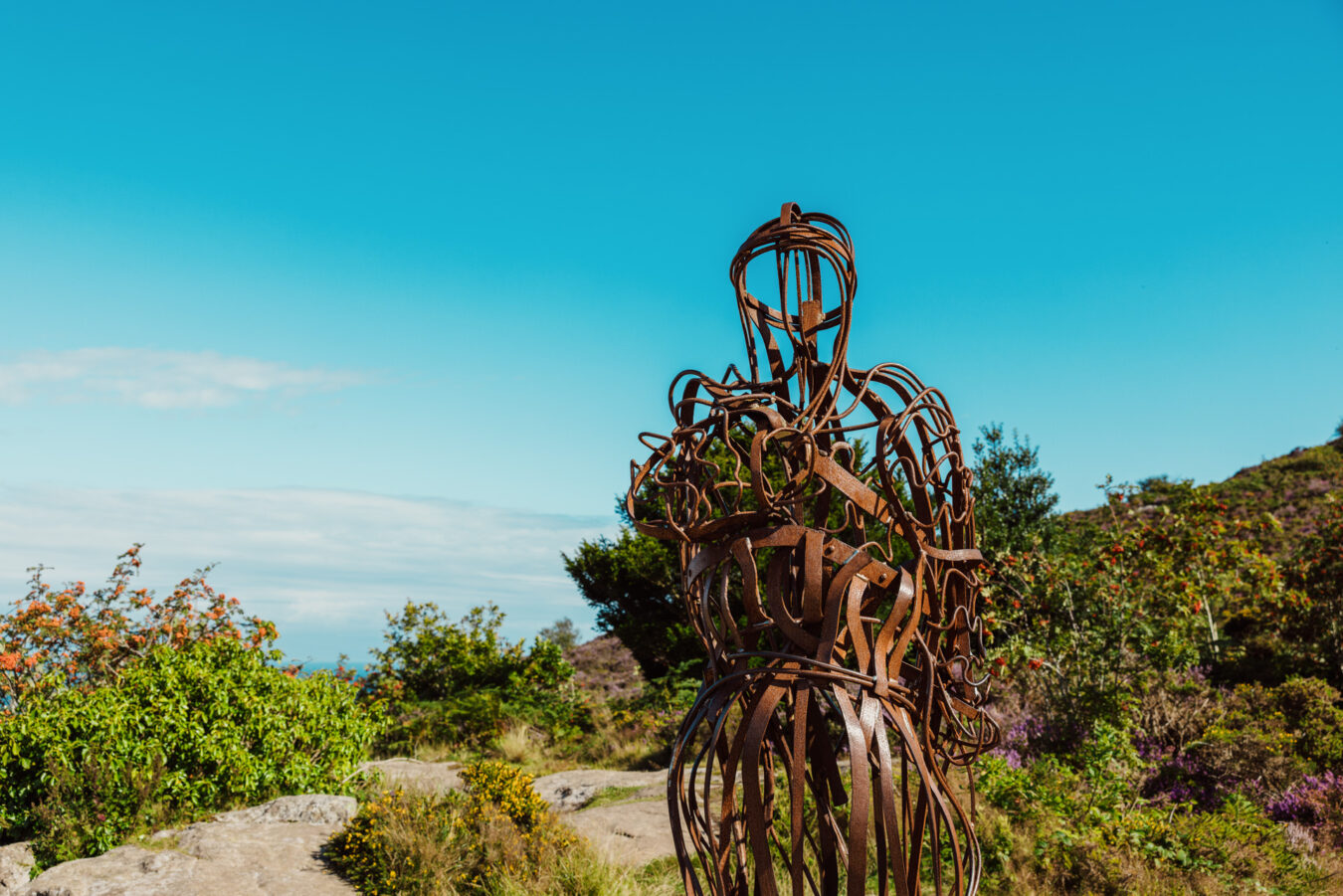 Tin man sculpture up Y Dyn Haearn