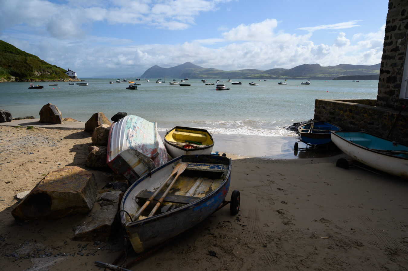 Boats on the beach at Porthdinllaen