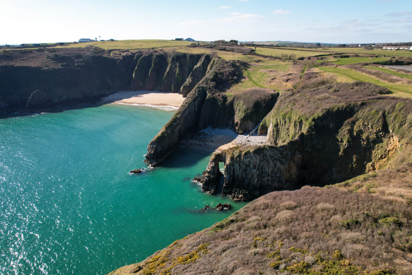 Church Doors Cove and Skrinkle Haven Beach
