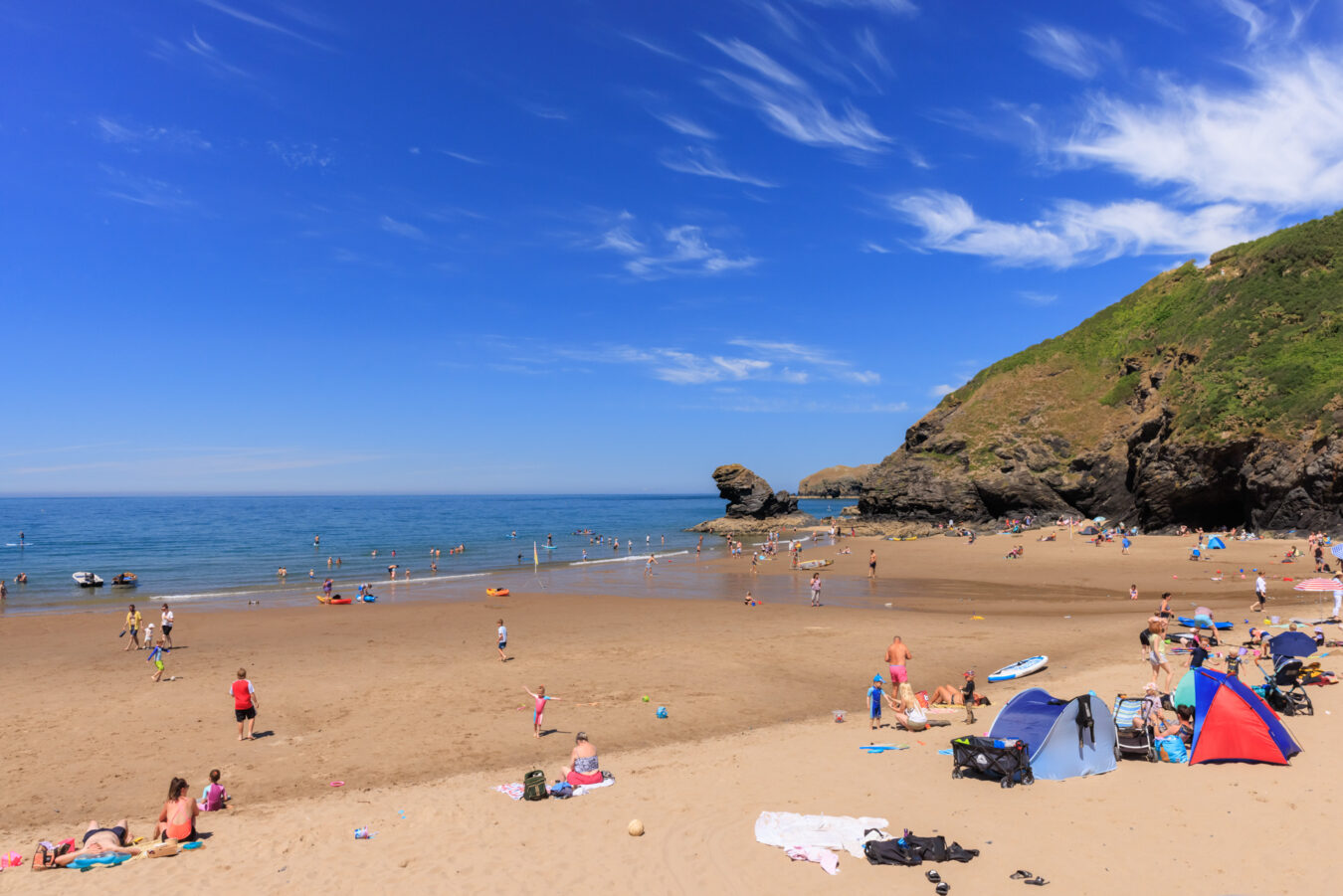 Llangrannog beach