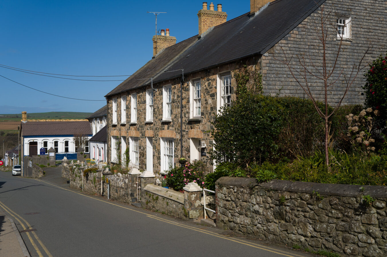 Long street in Newport, Pembrokeshire
