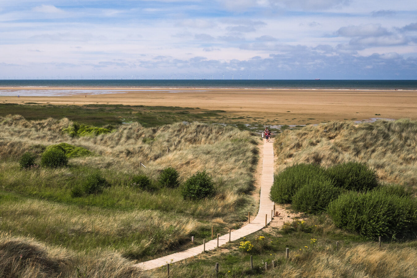 Footpath among the dunes to reach Talacre beach