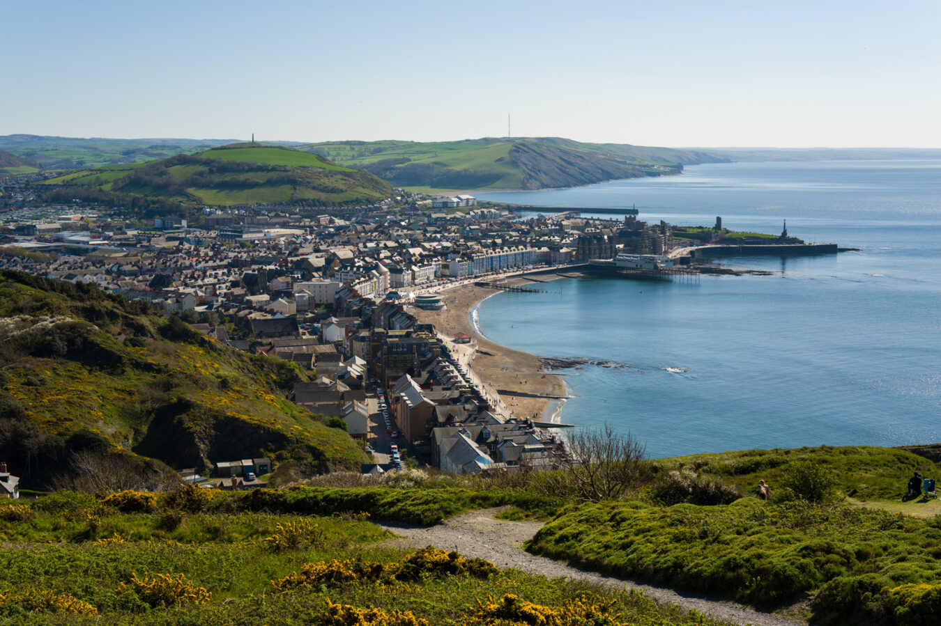 Aberystywth view from the top of Constitution Hill