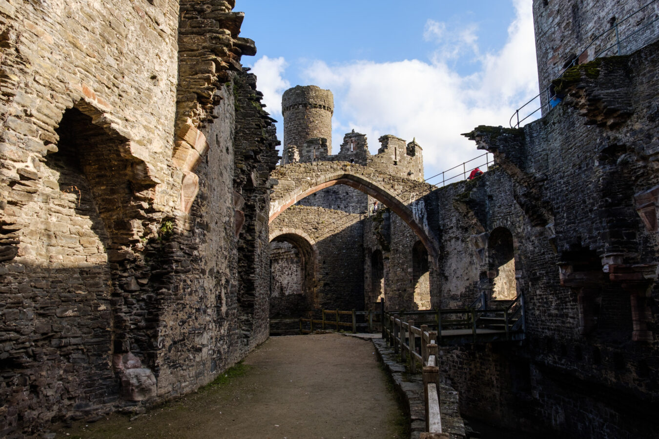 Inside Conwy castle