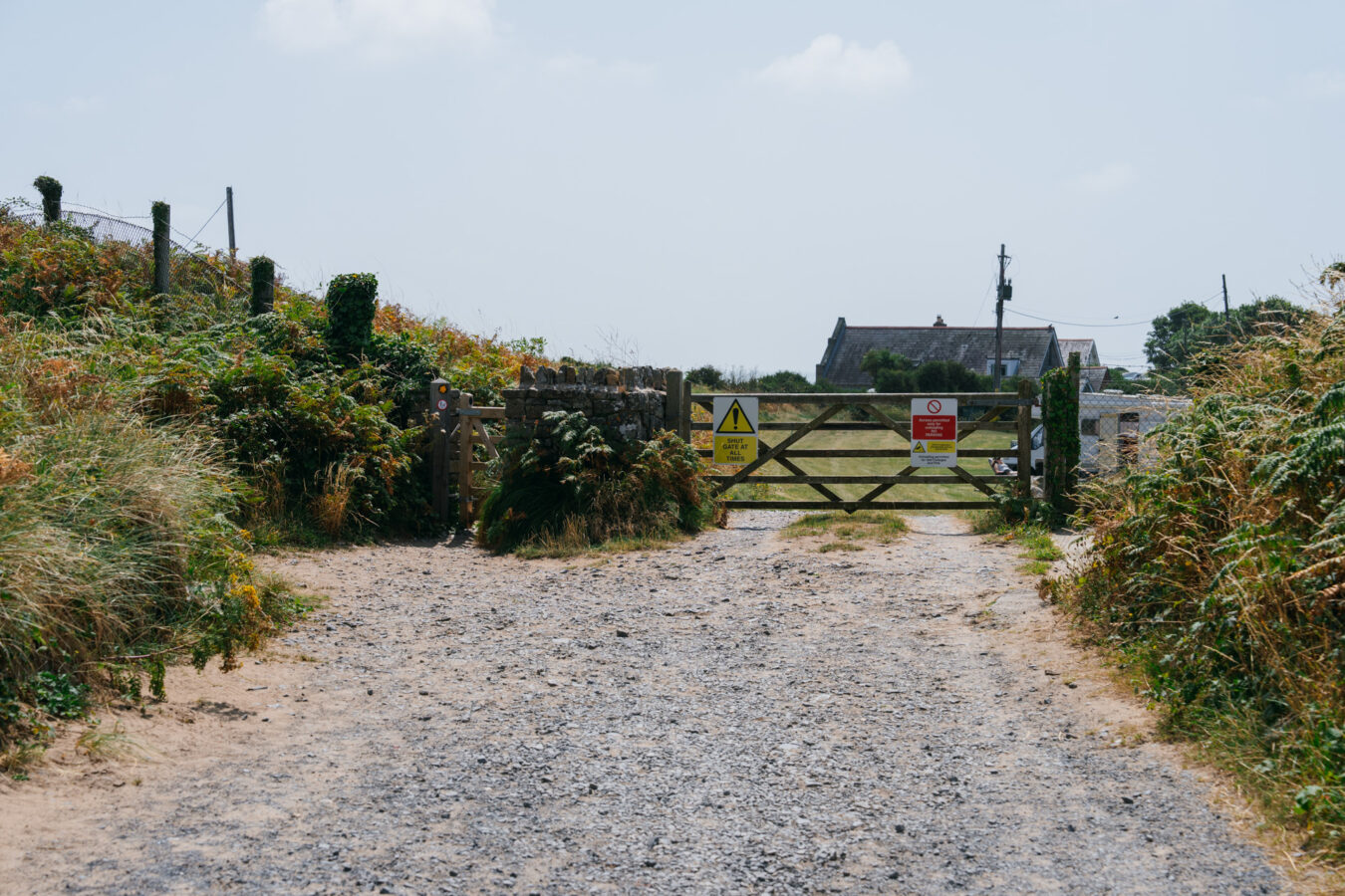 Gate at the entrance of the campsite