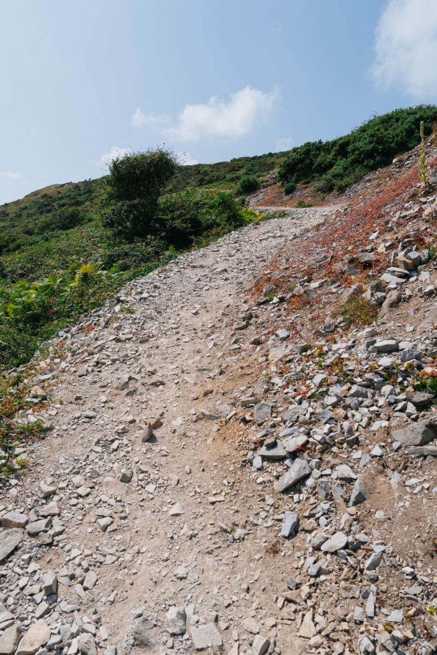 Rocky path going up