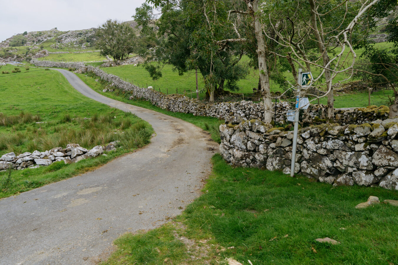 Joining the paved road.