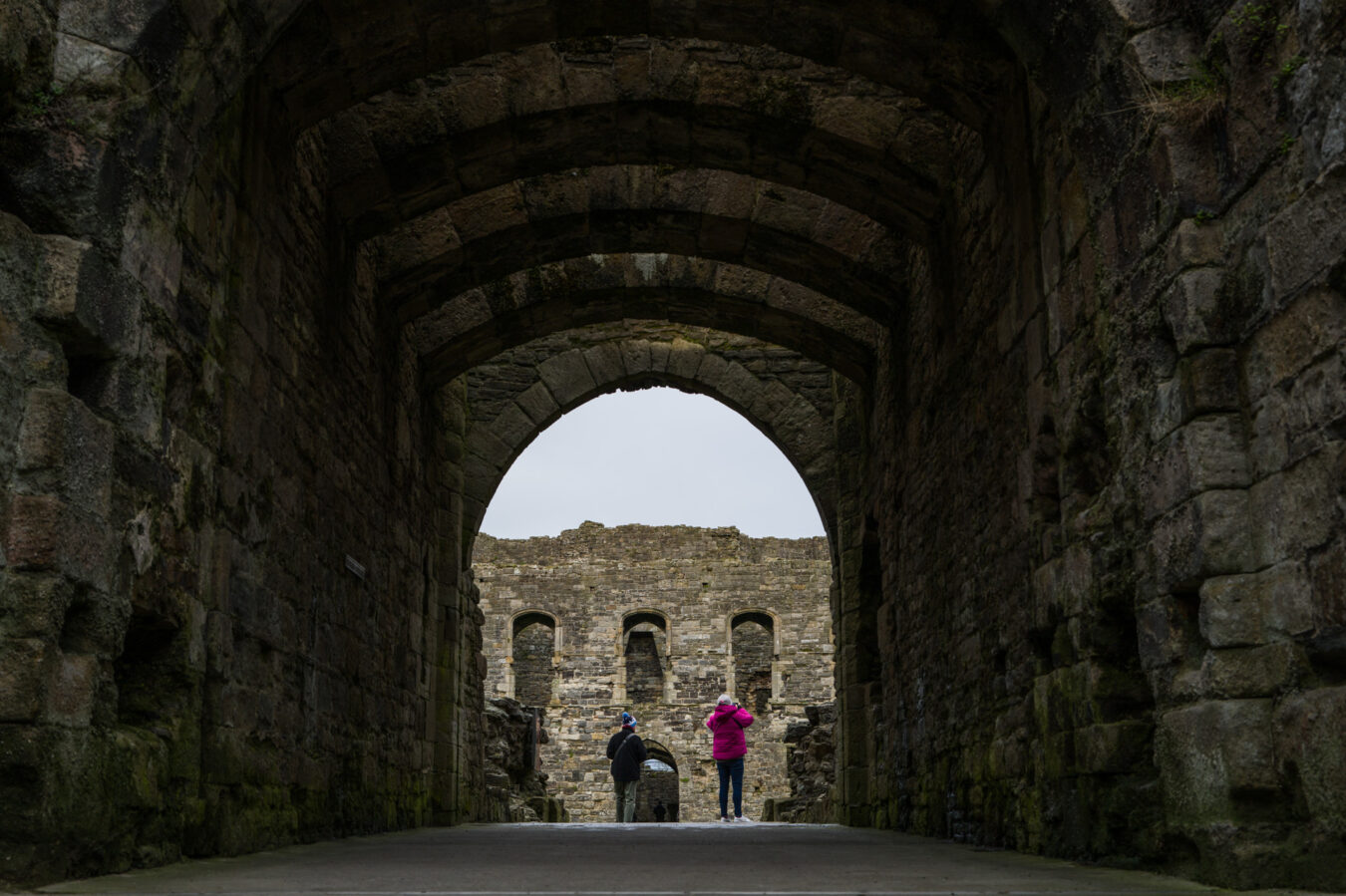 Inside Beaumaris Castle