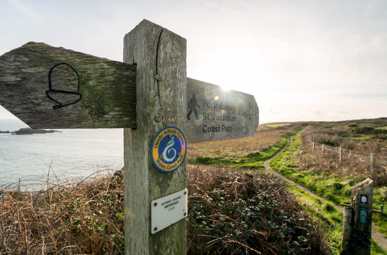 Wales Coast Path sign