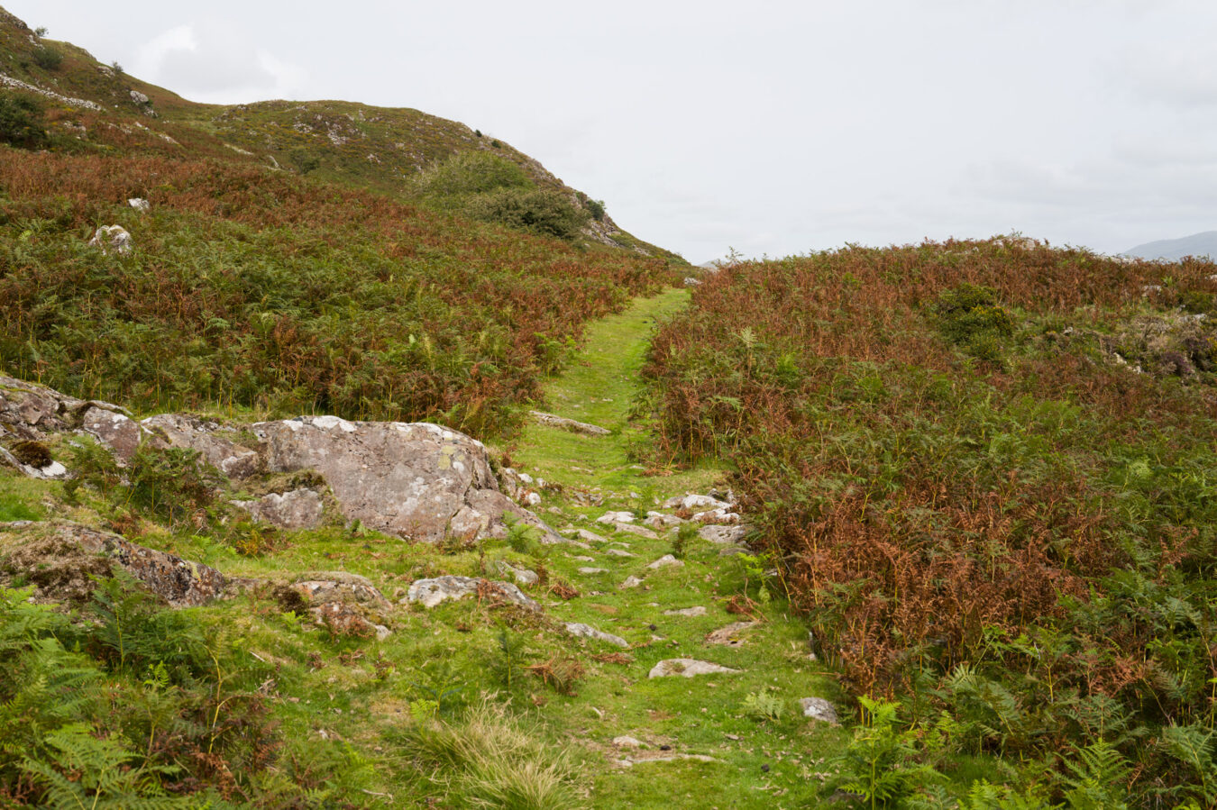 Wider path going up