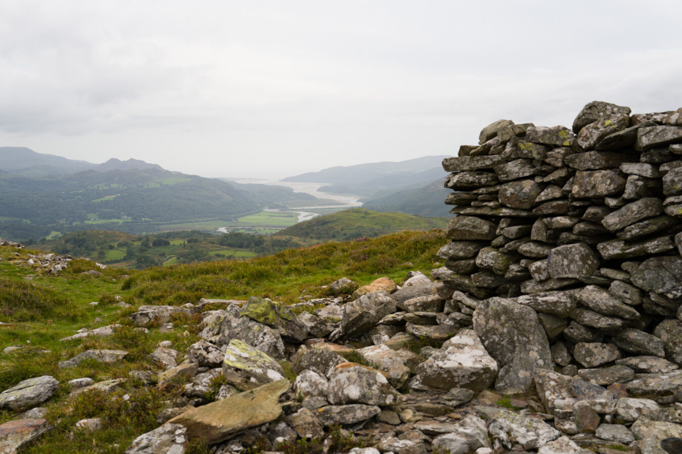 Hillfort with Mawddach estuary in the background