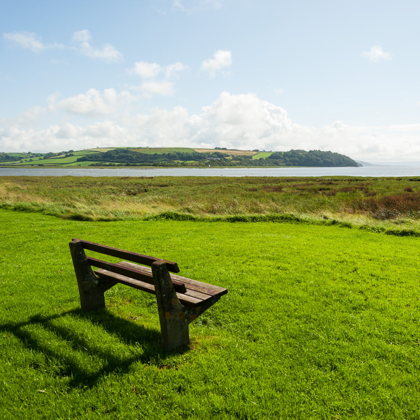 Bench by the Taf estuary