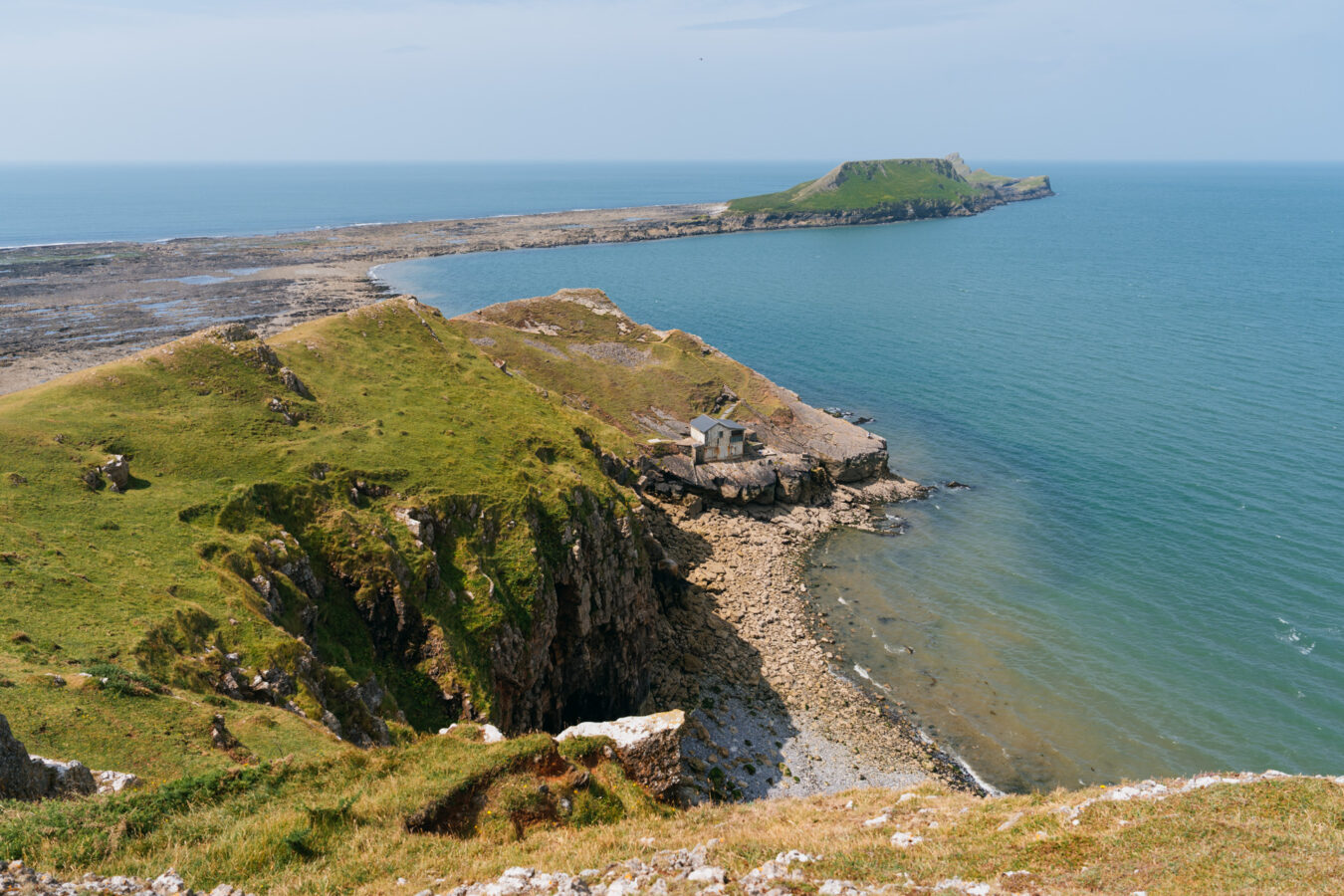 Cliffs and Worm's Head in the distance