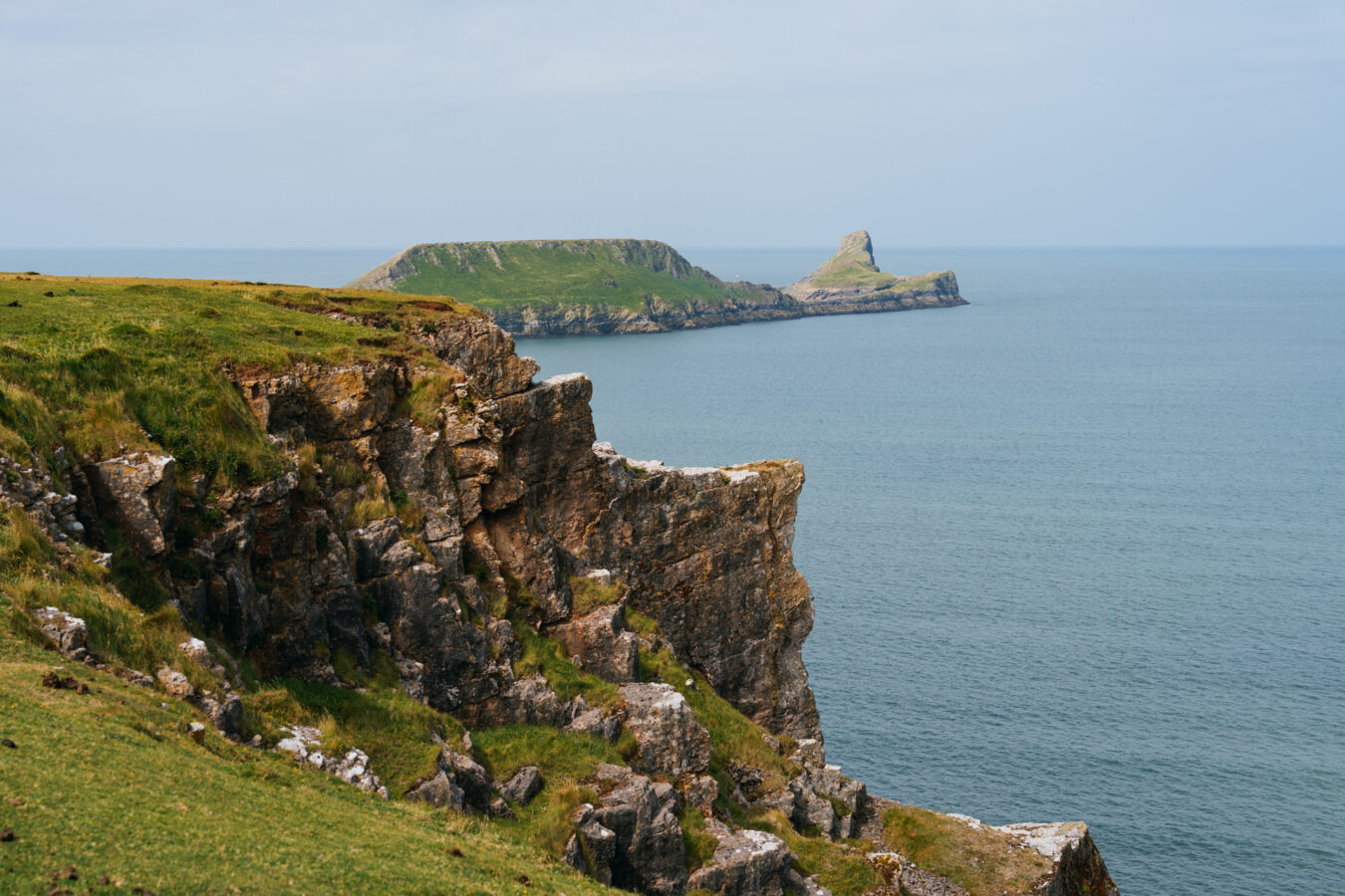 Cliffs and Worm's Head in the distance