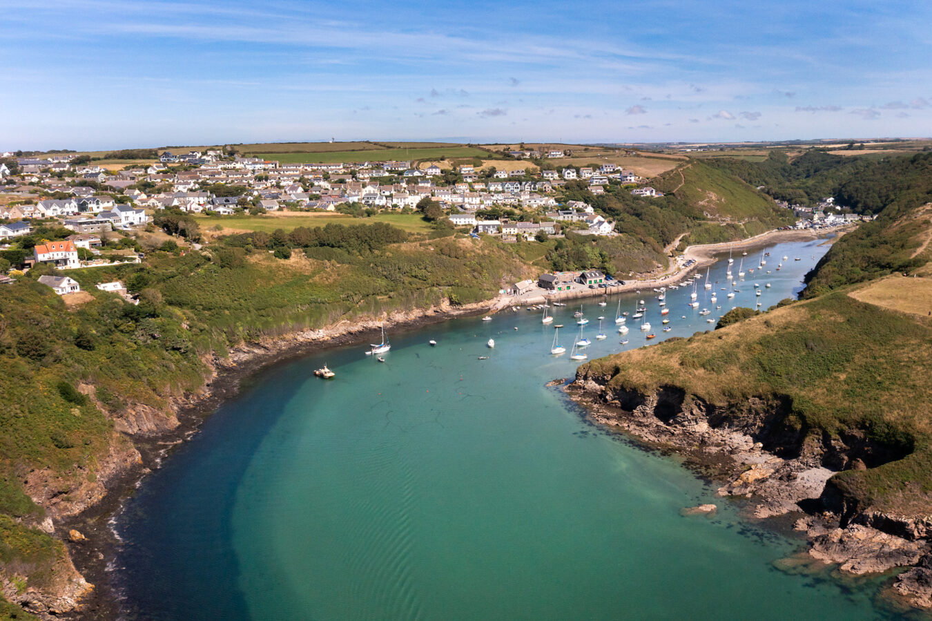 Aerial view of Solva, Pembrokeshire