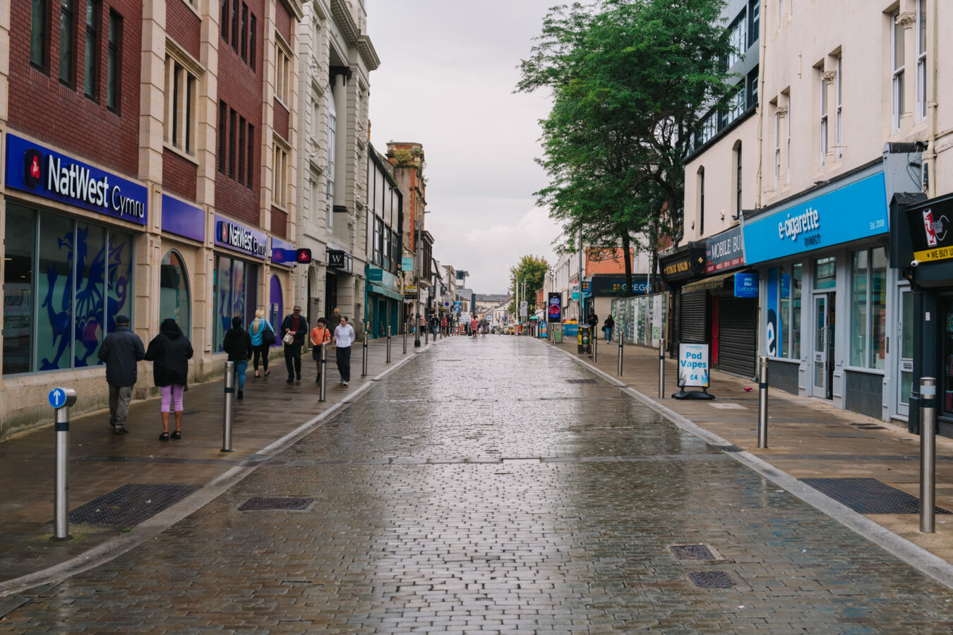 Pedestrian street in Swansea