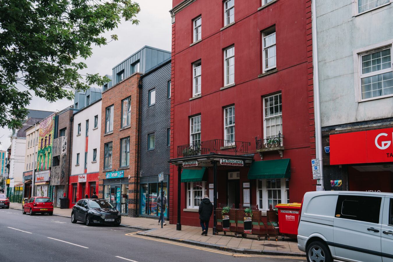 Colourful buildings in Swansea