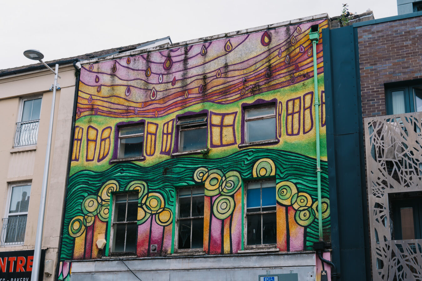 Colourful buildings in Swansea