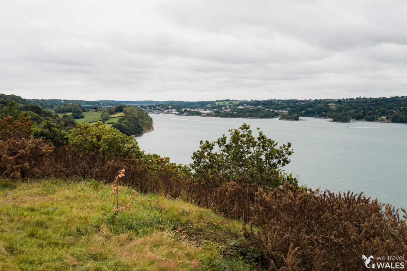 View of the Menai Strait from the top