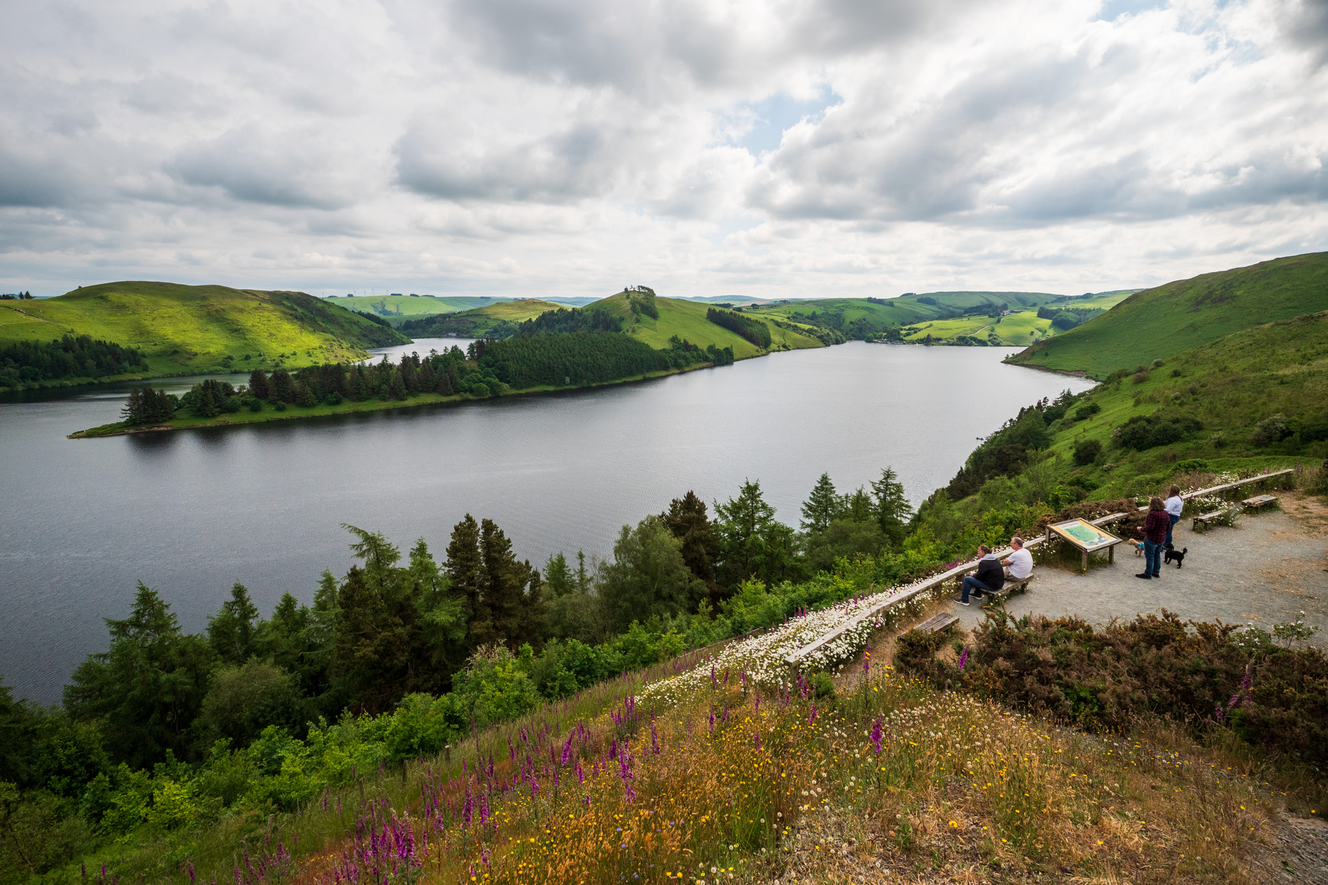 Viewpoint at the Clywedog Reservoir