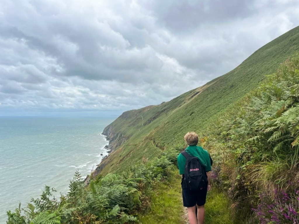 Walking along the coast
