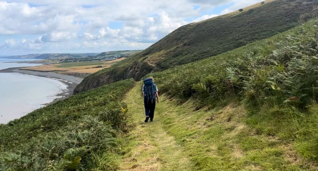 Gentle path along the coast