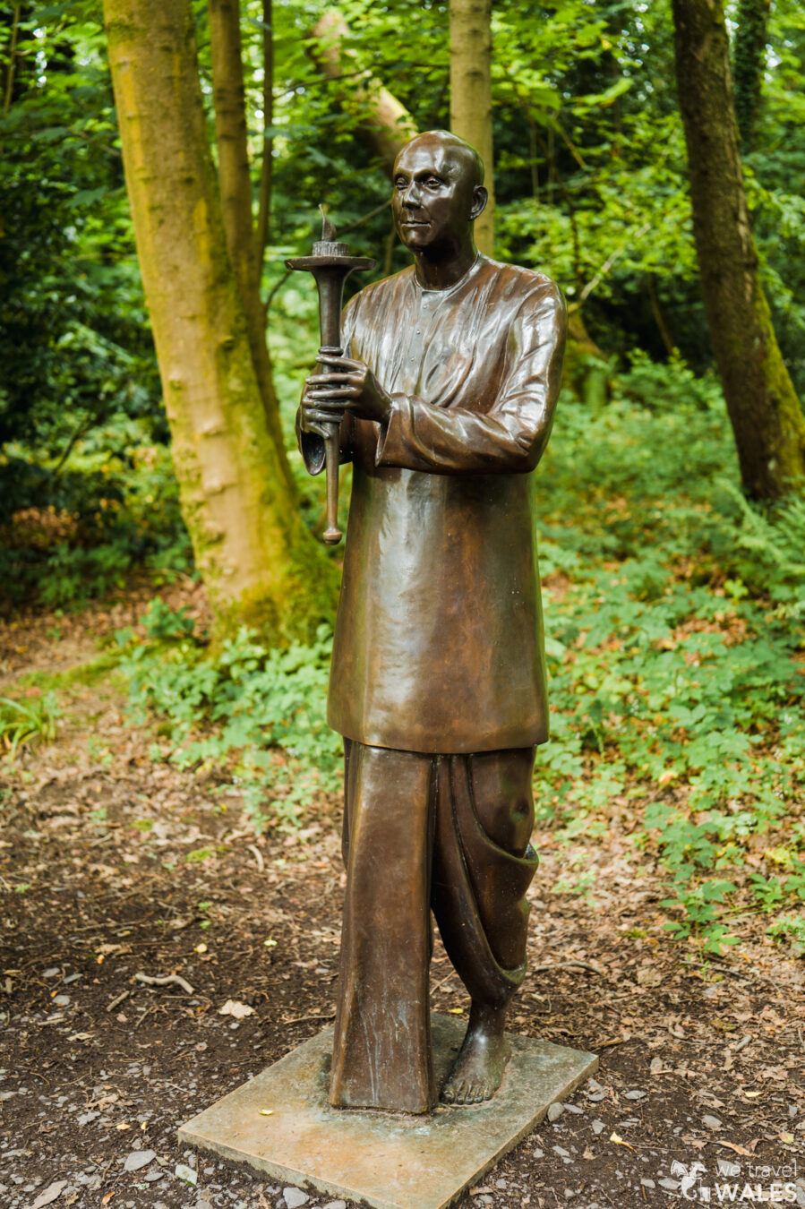 Peace statue at Treborth Botanic Garden, Bangor