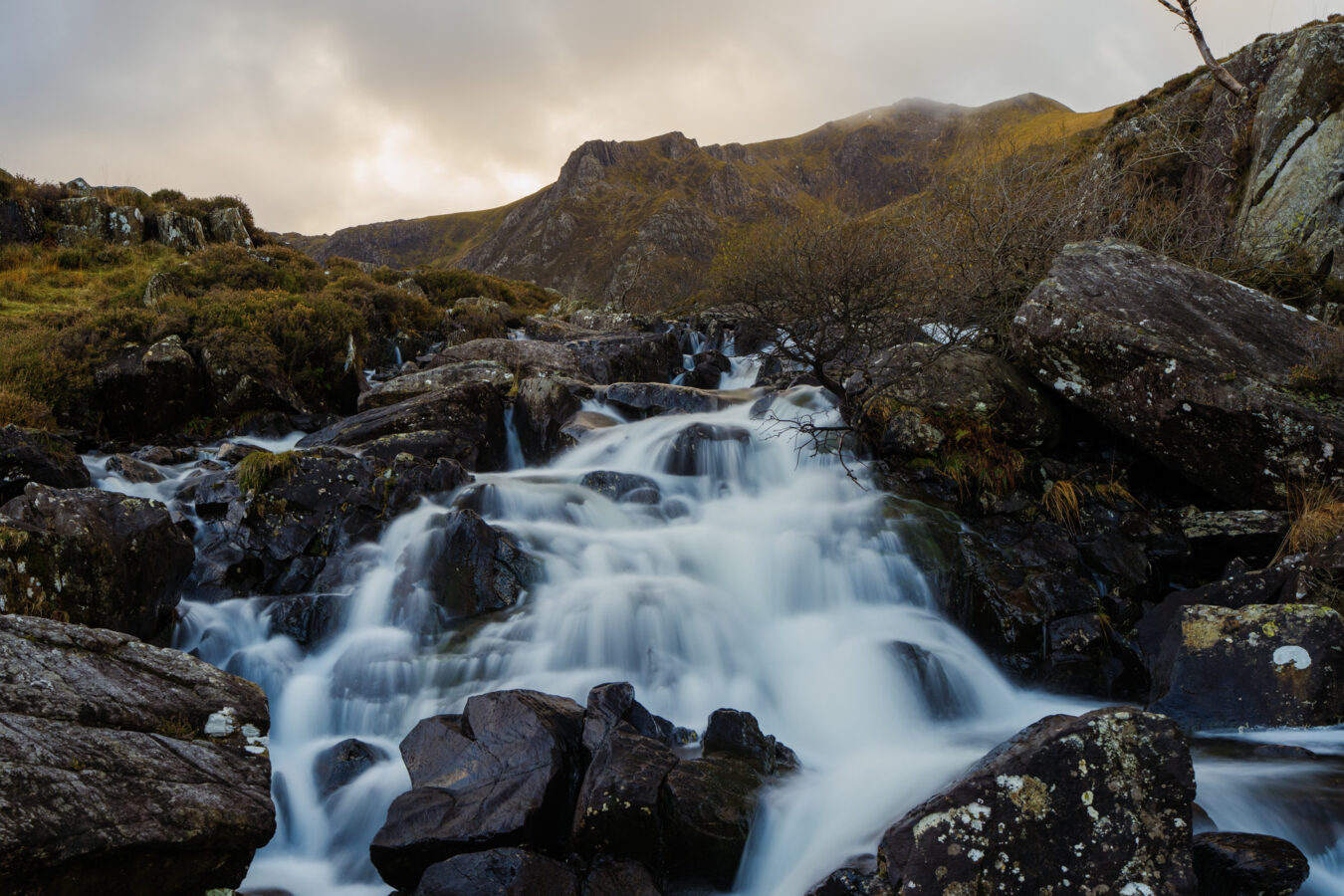 Waterfall at the start of the Cwm Idwal walk