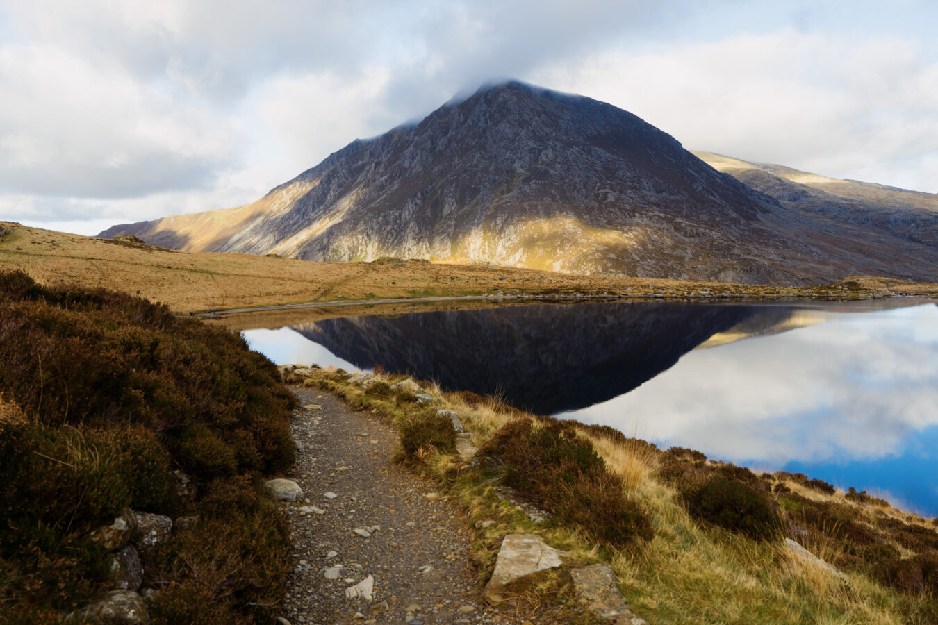 Llyn Idwal with Pen yr Ole Wen mountain in the background