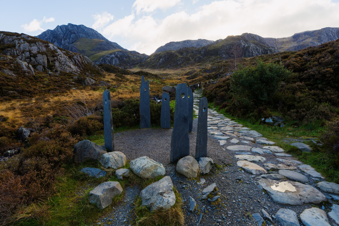 Slate pillars standing in a circular formation.